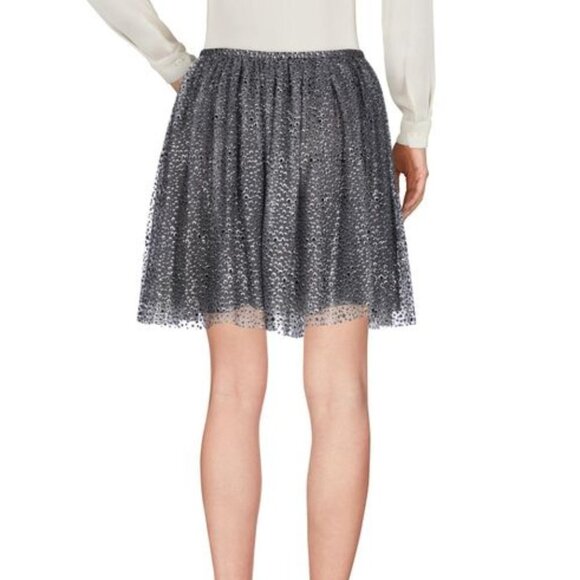 NWT RED Valentino sparkly tulle skirt party eu 44 / us M 8 gray - Picture 12 of 13